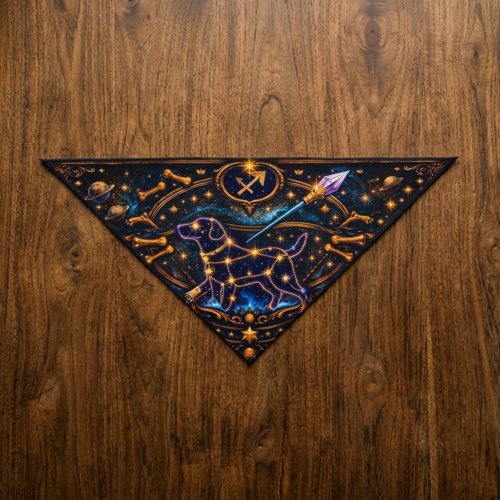 Sagittarius Zodiac Dog Bandana, Cosmic Pet Bandana, 2 Sizes | House of Hounds