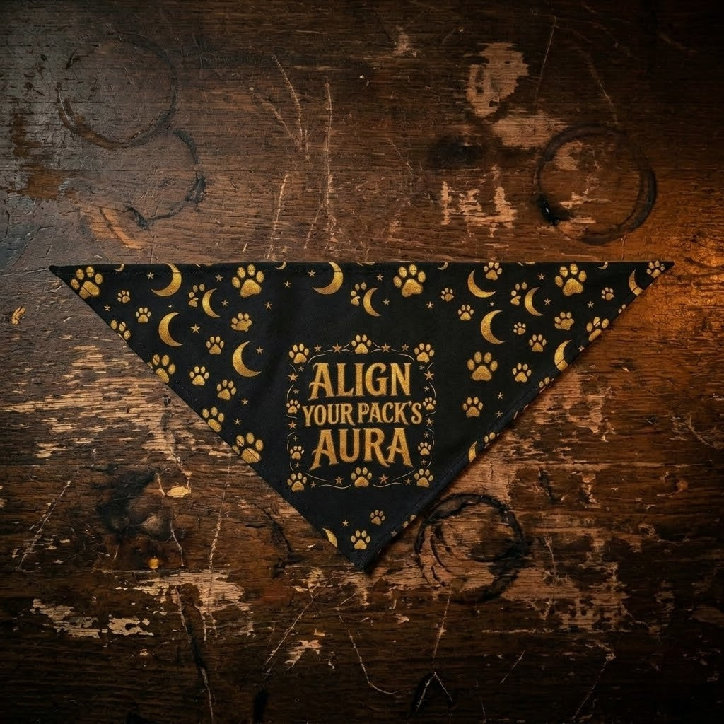 Align Your Pack's Aura Dog Bandana, Cosmic Pet Bandana, 2 Sizes | House of Hounds